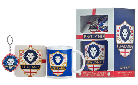 England Mug, coaster and keyring set