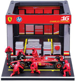 1:43 F1 FERRARI SF - 24 2024 PIT PASS DIORAMA LECLERC