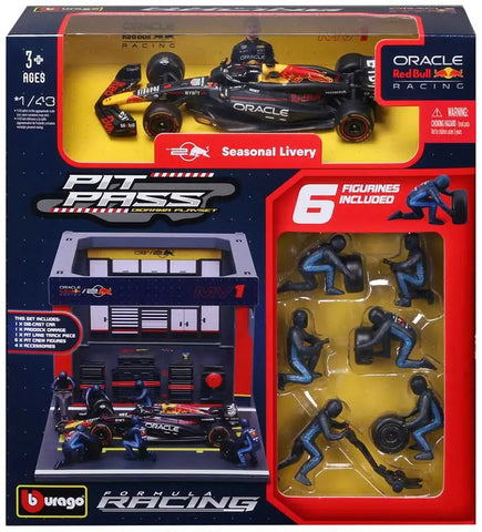 1:43 F1 RED BULL RACING RB20 2024 PIT PASS DIORAMA VERSTAPPE
