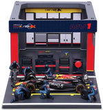 1:43 F1 RED BULL RACING RB20 2024 PIT PASS DIORAMA VERSTAPPE
