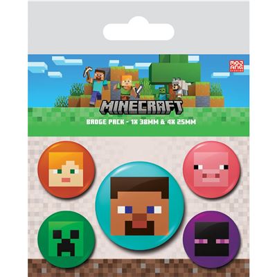 MINECRAFT (FACES) BADGE PACK
