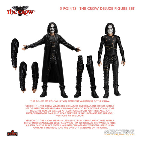 MEZCO 5 Points Deluxe Figure Set The Crow Eric Draven - The Crow