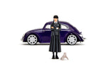 Wednesday Volkswagen Beetle with Figure 1:24 Scale Die Cast Vehicle