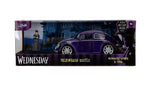 Wednesday Volkswagen Beetle with Figure 1:24 Scale Die Cast Vehicle