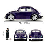 Wednesday Volkswagen Beetle with Figure 1:24 Scale Die Cast Vehicle