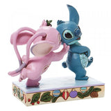 Stitch and Angel with Mistletoe Figurine