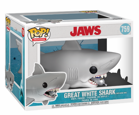 GREAT WHITE SHARK - JAWS WITH TANK