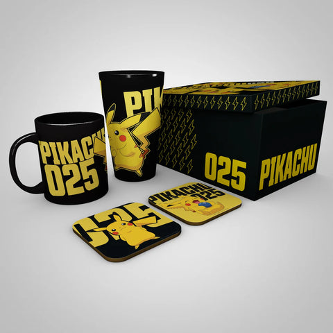 Pokemon Glow in the Dark Mug, 400ml Glass & 2 Coasters Collectable Gift Box