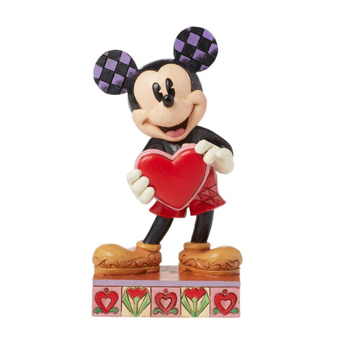A Love Note (Mickey with Personalised Heart Figurine)