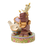 Lumiere, Mrs Potts, Cogsworth n Chip Figurine Disney Traditions