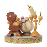 Lumiere, Mrs Potts, Cogsworth n Chip Figurine Disney Traditions