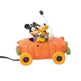 Mickey & Pluto in Pumpkin Car - Disney Village by D56