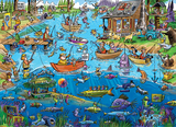 Doodle Town: Gone Fishing (1000 pieces)
