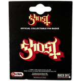 Ghost Pin Badge: Logo Red Shadow
