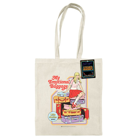 STEVEN RHODES (MY EMOTIONAL BAGGAGE) NATURAL TOTE BAG