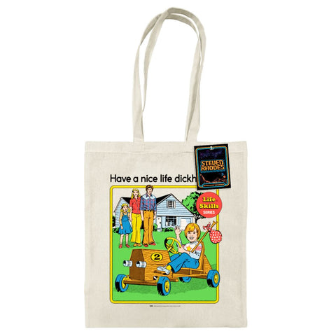 STEVEN RHODES (HAVE A NICE LIFE) NATURAL TOTE BAG