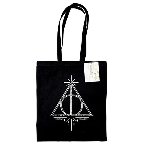HARRY POTTER (DEATHLY HALLOWS) BLACK TOTE BAG