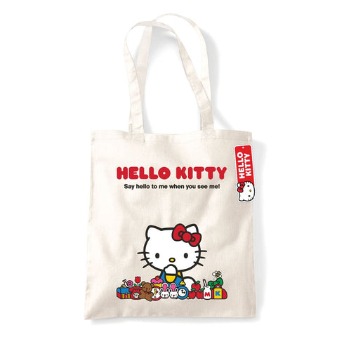 HELLO KITTY (SAY HELLO) NATURAL TOTE BAG