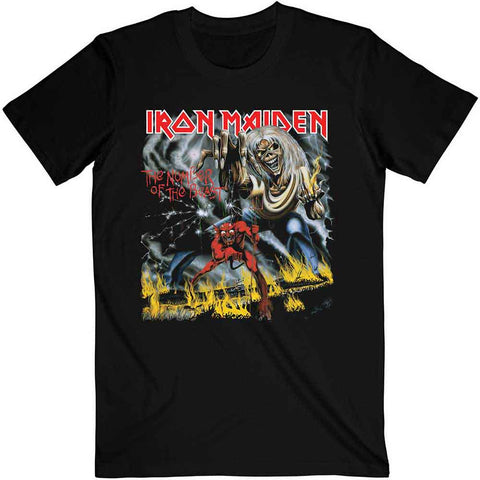 Iron Maiden Unisex T-Shirt: Number Of The Beast (Large)