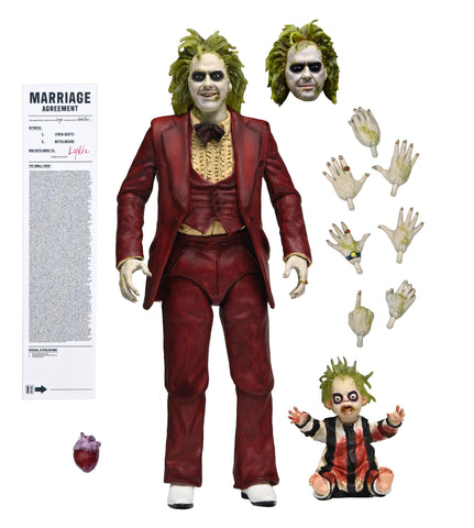 NECA  7" Scale Ultimate Action Figure Beetlejuice Beetlejuice Red Tuxedo