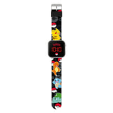 Pokémon Black LED Watch with Printed Character Strap