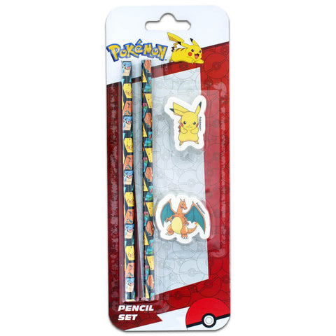 Pokemon Pencils with Eraser Toppers: Pack of 2