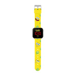 Nickelodeon SpongeBob Yellow LED Watch with Printed Character Strap