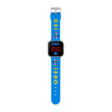Sega Sonic the Hedgehog Blue LED Watch with Printed Character Strap
