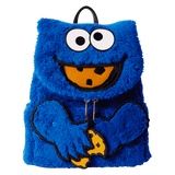Sesame Street Cookie Monster Plush Cosplay Mini Backpack With Coin Bag