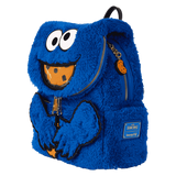 Sesame Street Cookie Monster Plush Cosplay Mini Backpack With Coin Bag