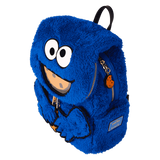 Sesame Street Cookie Monster Plush Cosplay Mini Backpack With Coin Bag