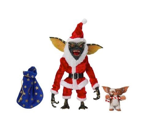 NECA  7" Scale Action Figure Gremlins Santa Stripe & Gizmo