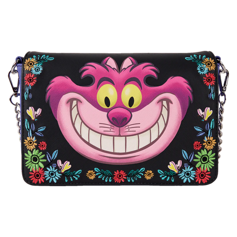 CHESHIRE CAT FLORAL CROSSBODY BAG - ALICE IN WONDERLAND