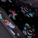 CHESHIRE CAT FLORAL CROSSBODY BAG - ALICE IN WONDERLAND