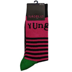 Yungblud Unisex Ankle Socks: Logo & Stripes (Black) (UK Size 7 - 11)