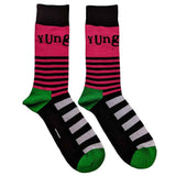 Yungblud Unisex Ankle Socks: Logo & Stripes (Black) (UK Size 7 - 11)
