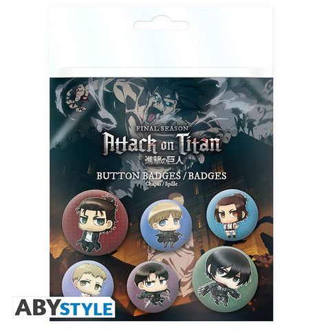 ATTACK ON TITAN - Badge Pack - Chibi characters