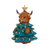 Winter Highland Cow Tree