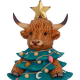Winter Highland Cow Tree