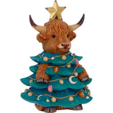 Winter Highland Cow Tree