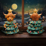 Winter Highland Cow Tree