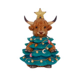 Winter Highland Cow Tree