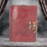 Pentagram Leather Journal w/lock 15 x 21cm