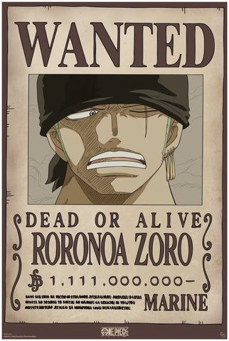 One Piece Wanted Zoro Wano 61 x 91.5cm Maxi Poster