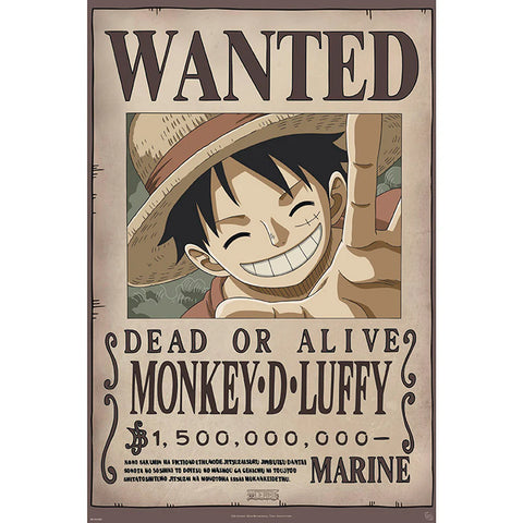 One Piece Wanted Luffy New 2 61 x 91.5cm Maxi Poster