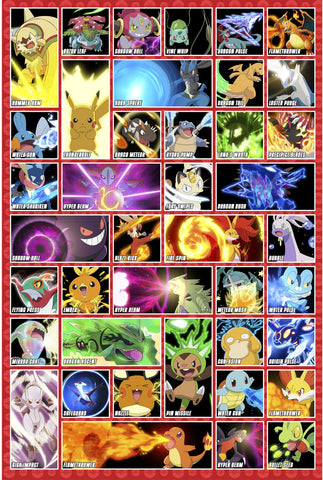 Pokemon Moves 61 x 91.5cm Maxi Poster