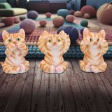 Three Wise Ginger Cats 8.5cm