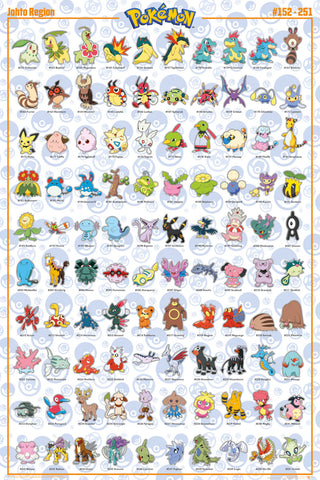 Pokemon Johto English 61 x 91.5cm Maxi Poster