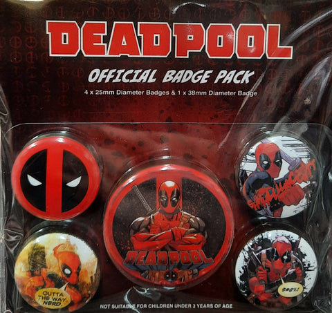 Deadpool Pin-Back Buttons 5-Pack