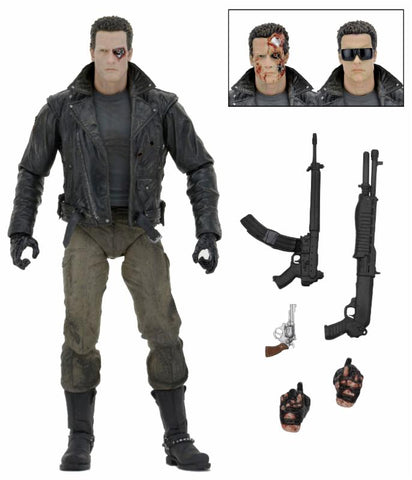 NECA 7" Scale Ultimate Action Figure Terminator T-800 (Police Station Assault)